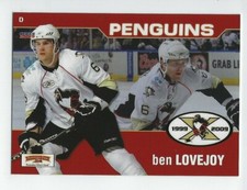 Ben Lovejoy 2008-09 Wilkes-Barre/Scranton Penguins (Dallas Stars)