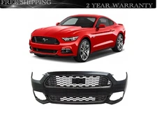 Front Bumper Cover Fascia & Grille Assembly Kit For 2015-2017 Ford Mustang