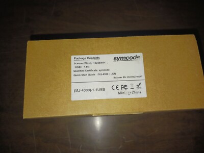 Symcode MJ-4300 Black USB Wired 2D Handsfree Payment Barcode Scanner