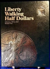 Whitman Liberty Walking Half Dollars #2 1937-1947 Coin Folder, Album book # 9027
