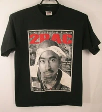 Tupac Shakur 2PAC T Shirt Pro Club Mens Sz L Black Hip Hop Rap Short Sleeve