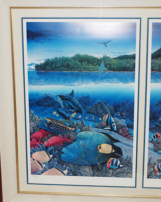 Graphic Triptych Prints “Bora Bora Isle of Dream” by Robert Lyn