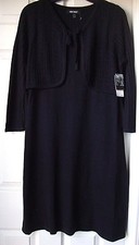New Nine West Women's Sweater Dress With Attached Vest Black Size M