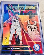 2019-20 Donruss Joel Embiid Holo Red Laser Fantasy Stars Parallel #31/99 76ers