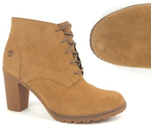 Timberland-Women-039-s-Tillston-High-Heel-Wheat-Yellow-Chukka-Boots-Shoes-A1KJ6-NEW