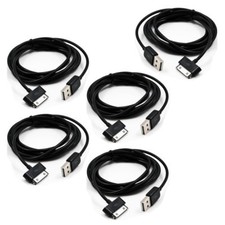 5X 10FT 30-PIN USB SYNC POWER CHARGER BLACK CABLE CONNECTOR IPHONE 4S IPOD IPAD