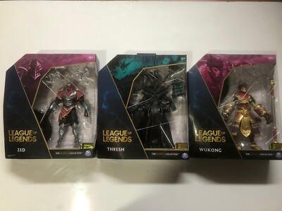 League Of Legends 1st Edition 6  Figure Lot Thresh / Zed / Wukung - New