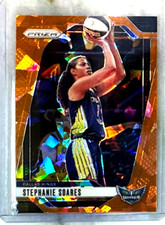 Stephanie Soares  2024 Panini Prizm WNBA Orange Cracked Ice Prizm-#47 Wings