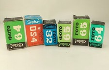 6 EMPTY 35mm B W SOVIET USSR SHOSTKA SVEMA FILM BOXES FROM 1980s/1990s SET  1 