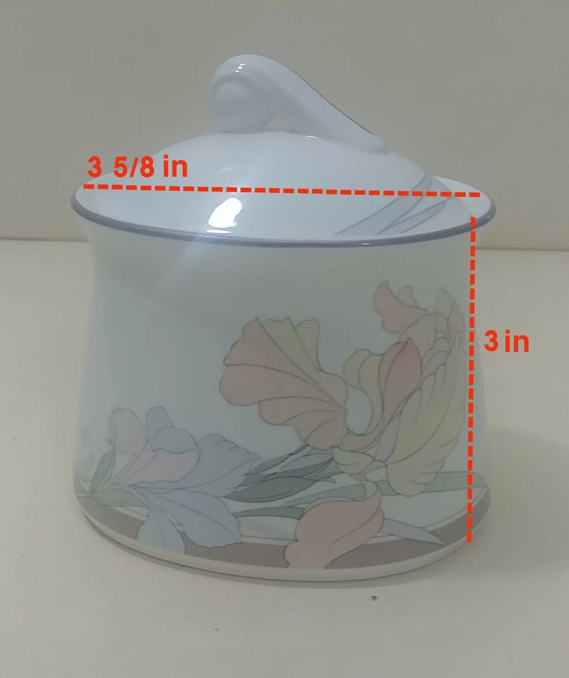 VAJILLA: Nueva Década/Café De Jour de NORITAKE - Azúcar Cuenco y Tapa 3" Foto 3 de 4