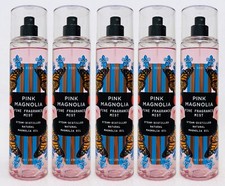5 Bath  Body Works PINK MAGNOLIA Fine Fragrance Mist Body Spray 8 oz