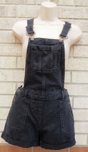 NEW LOOK BLACK DENIM DUNGAREES PINAFORE 