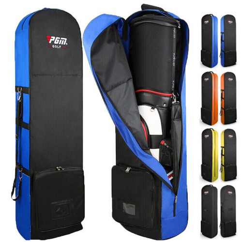 Golf Club Bag Travel Covers Hard Case Protector Wheels Rolling Foldable