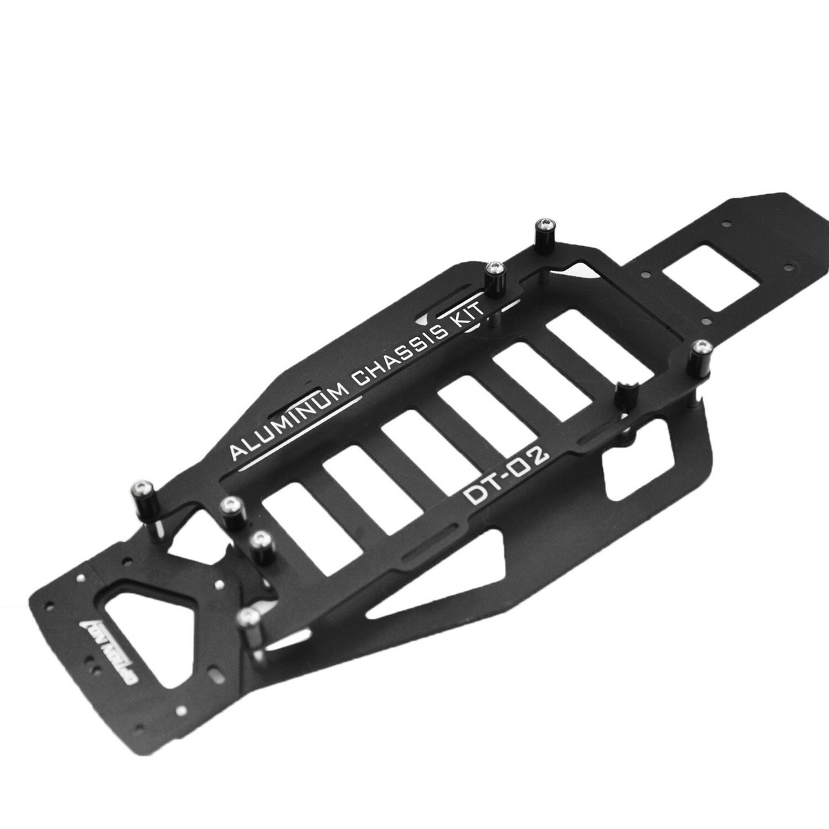 Torre Ammortizzatore Posteriore In Alluminio Nero Per Tamiya DT-02 / DT-02T (58374) - Aggiornamento Telaio