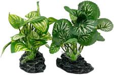 Aquarium Plants Betta Fish Tank Decorations 4Inch/2Pcs Soft Silk Artificial Plan