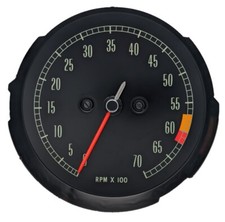 1965-1967 Corvette Electronic Tachometer - 6000 Rpm Redline - New