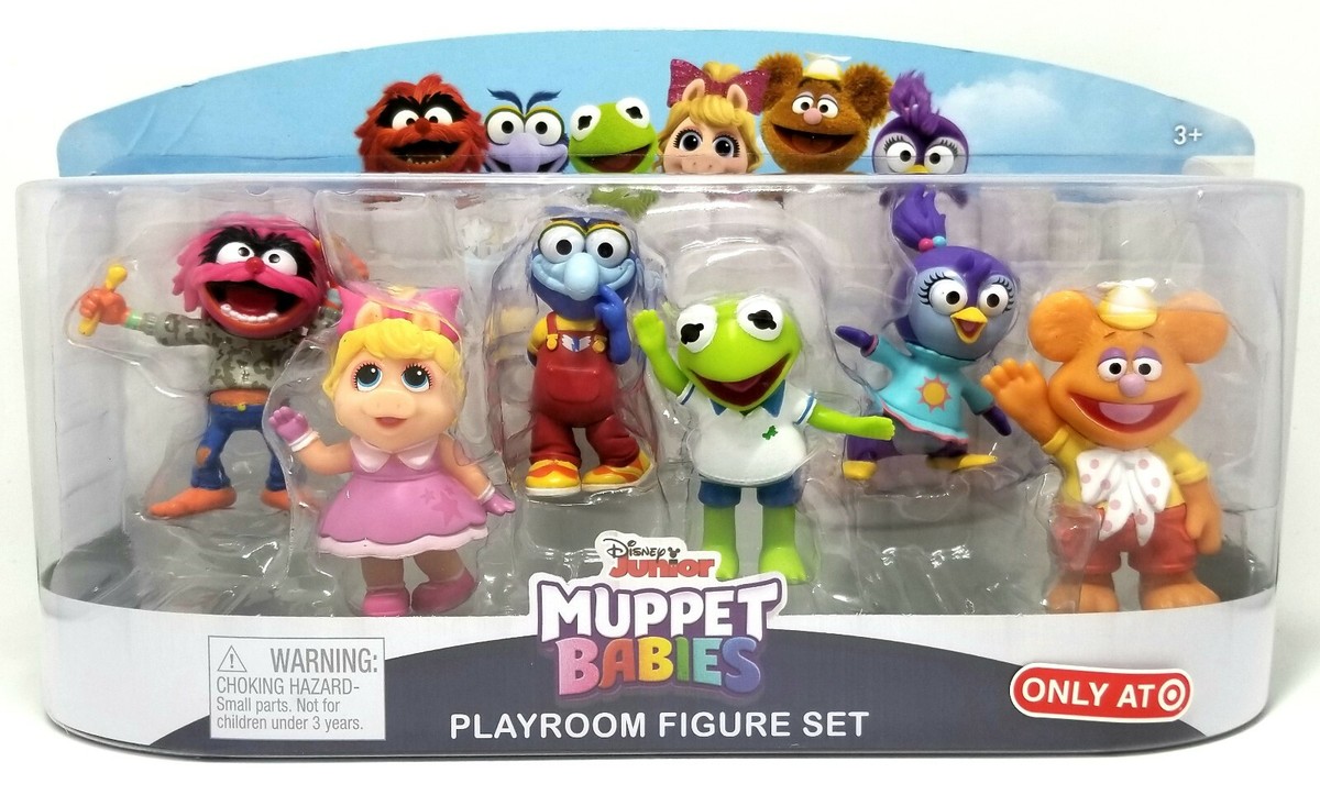 Muppet Babies Playroom Figure Set Disney Kermit Piggy Fozzie Cake Topper  Lot