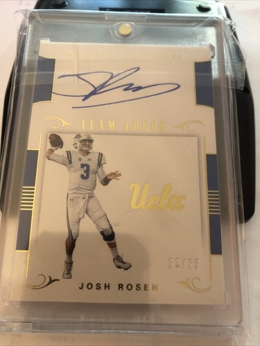 2018 Panini National Treasures Team Logos Signatures /25 Josh Rosen ...