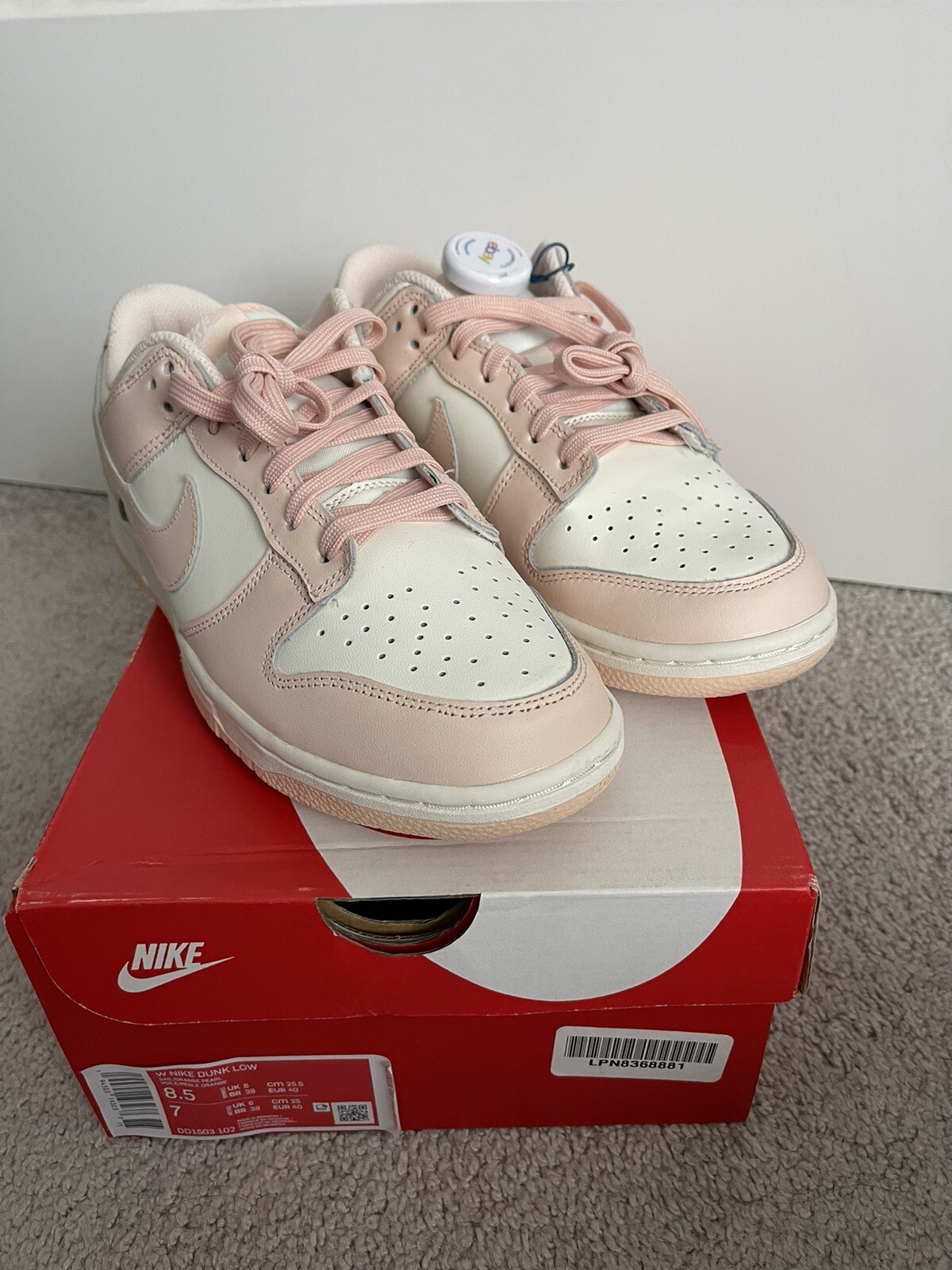 SB Dunk Low Sail Orange Pearl White DD1503-102