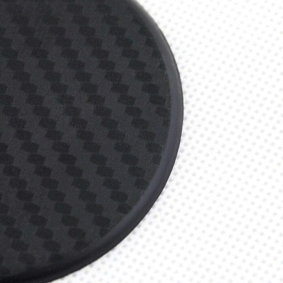Almohadilla insertable portavasos de fibra de carbono negra para coche Foto 3 de 3