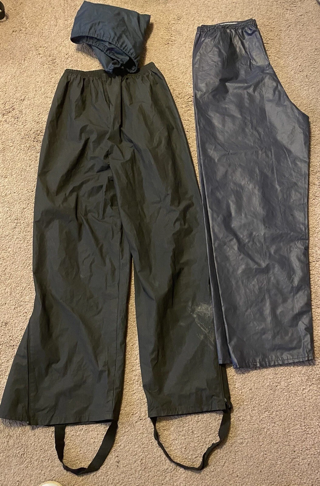 2 PAIR 1 PRO SPORT DRY BONES WATERPROOF PANTS MEDIUM BLACK NYLON 1 RAIN PANTS