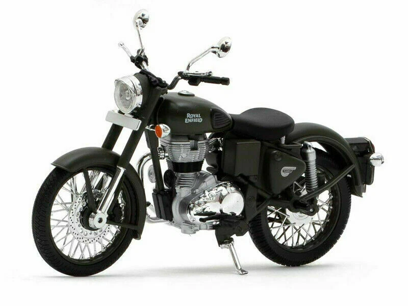 For Royal Enfield Classic 500 1 12 Scale Model Battle Green eBay