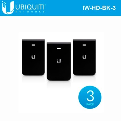 Ubiquiti Access Point In-Wall HD cover 3Pack Black IW-HD-BK-3 UAP-IW-HD UniFi In