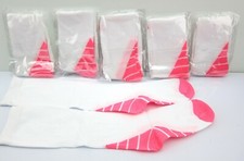 NEW 6 Pr Women's Compression Socks White Pink 20-25 mmhg Large Medical Running