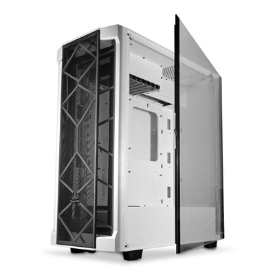 Segotep T1 E-ATX White Full-Tower PC Gaming Case Tempered Glass Side Panel
