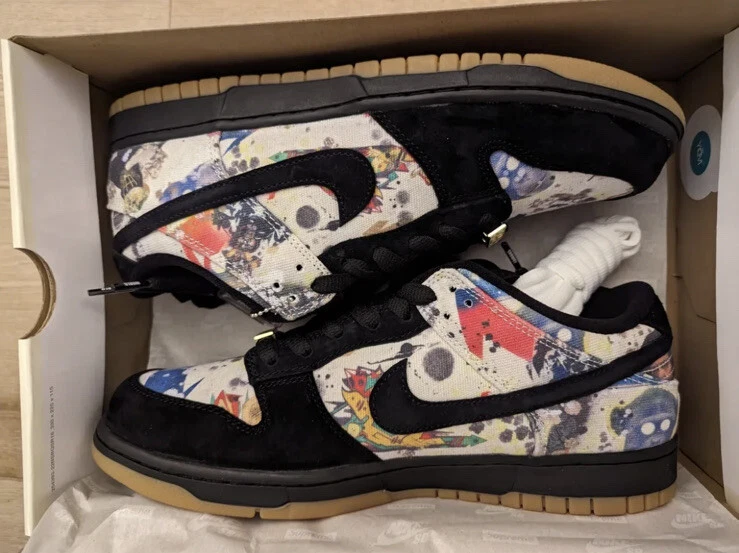 Supreme Rammellzee Dunk Low UK 7 US 8 EU 41 RARE FLAMBANT NEUF