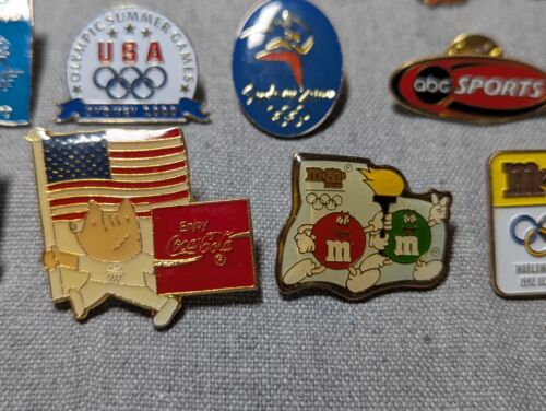 Lot of 20 Olympic Lapel Pins - Barcelona Sydney Vancouver Albertville Sponsors - Picture 10 of 12