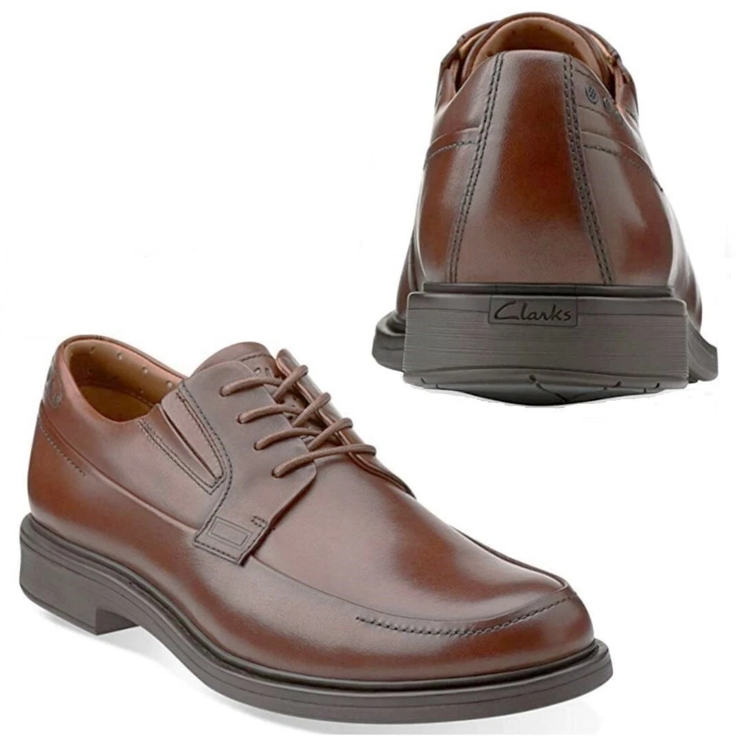 Clarks Drexlar Time ACTIVAIR VENT scarpa in pelle marrone scuro da uomo WIDE FIT UK 7 5 H