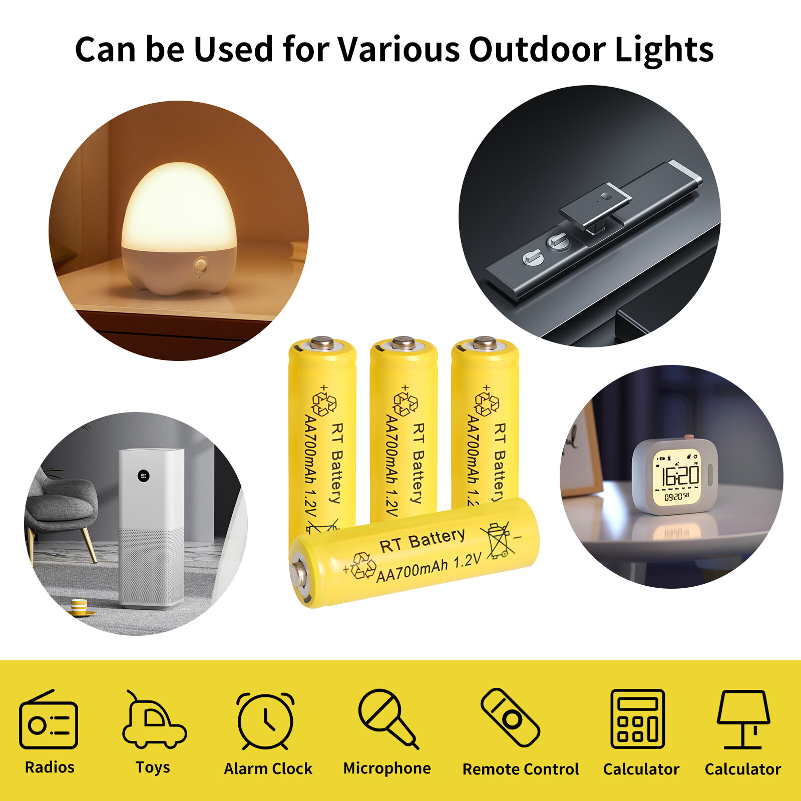 48 Pack Rechargeable AA Battery Ni-MH 1.2v 700mAh Batteries Button Top for Toys