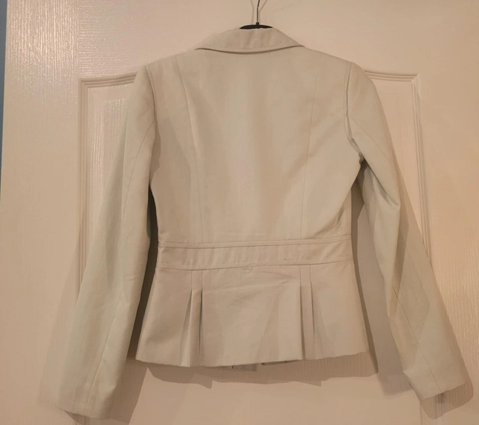 Traje LUCA LUCA 100% Algodón - Forro de seda - Verde Menta 2 piezas ITALIA - Talla 42 (talla 6) Foto 4 de 4