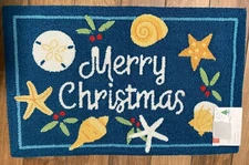 Rifle Paper Co.  Loloi Merry Christmas Shells  Insta Trend Rug  20" x 32" NWT
