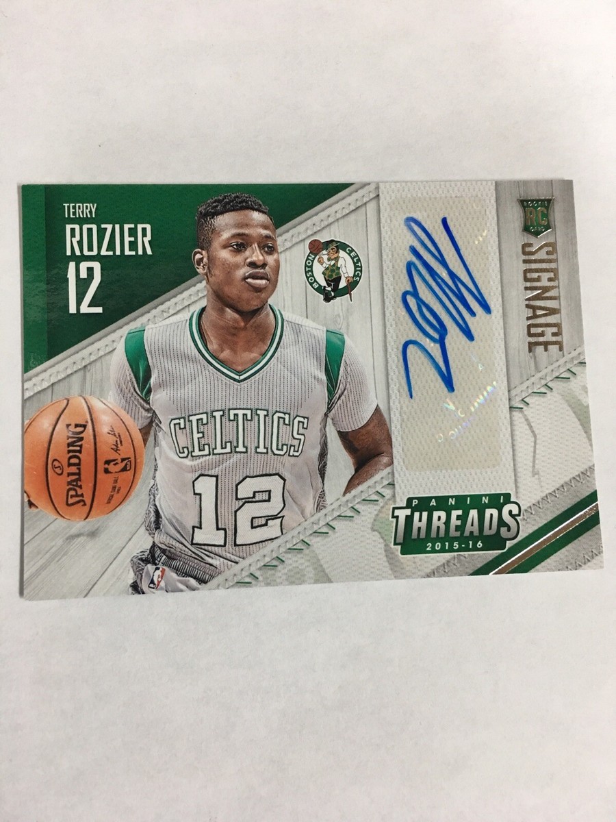 2015-16 Panini Threads Terry Rozier #SR-TR Signage Rc Rookie Auto
