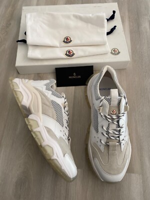$775 New Authentic Moncler Leave No Trace Leather Men's Sneakers US 8 EUR 41