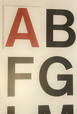 Vintage IKEA Olunda Swedish Alphabet Mod Pop Art Poster Anna
