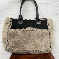 Orla Kiely Shearling Handbag Leather Medium 13”x9”