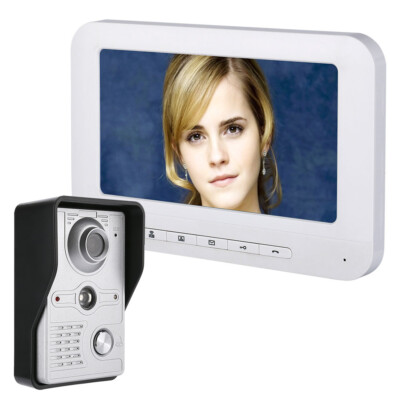 7'' LCD Video Door Phone Doorbell Intercom System with IR-CUT HD 700TVL Camera
