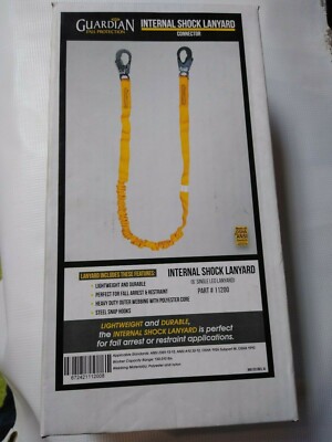 Fall Protection 6 ft. Internal Shock Lanyard with Single Leg and Snap Hook