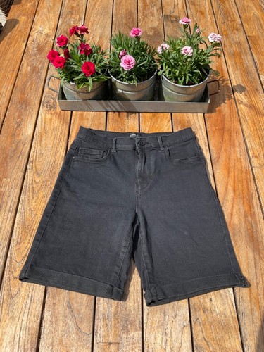 ONLY Shorts Kurze Hose Jeans Schwarz Stretch Gr. M