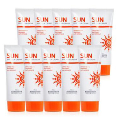 FOOD A HOLIC Multi Sun Cream 70ml  Whitening Anti Wrinkle SPF 50+ PA+++ 10EA