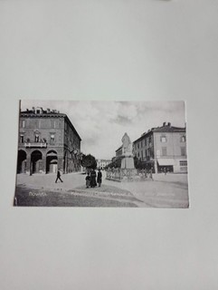 NOVARA MONUMENTO CAVOUR E VIALE DELLA STAZIONE FP VIAGGIATA 1907
