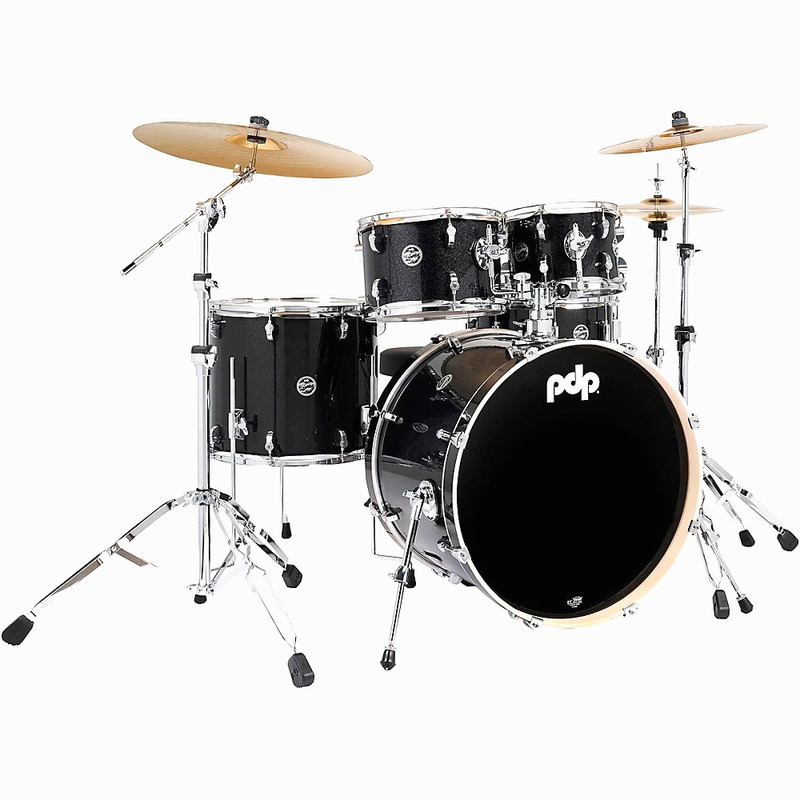 PDP-DW Encore 5-Pc. Drum Set w/22" Bass Gray Metalic Sparkle w/drumseat&cymbals