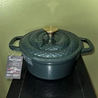 SMITH & CLARK Snake 3Qt Green Enameled Cast Iron Dutch Oven Halloween Slytherin