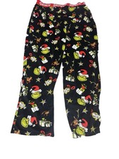 Dr. Seuss Women's The Grinch Print Velour Sleep Pants, Size Large