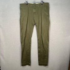 J.Crew Mens Size 32 x 32 484 Slim Stretch Olive Green Chino Pants Cotton Blend