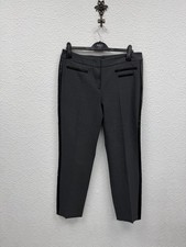 Robell Ginger Size 18 Trousers Ladies Faux Leather Strip Smart Grey Office