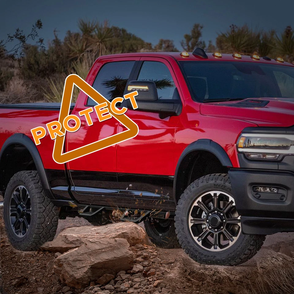 Fits 2010-2024 Dodge Ram 2500 3500 Crew Cab Running Board Step Bars Nerf Bars Foto 4 de 4